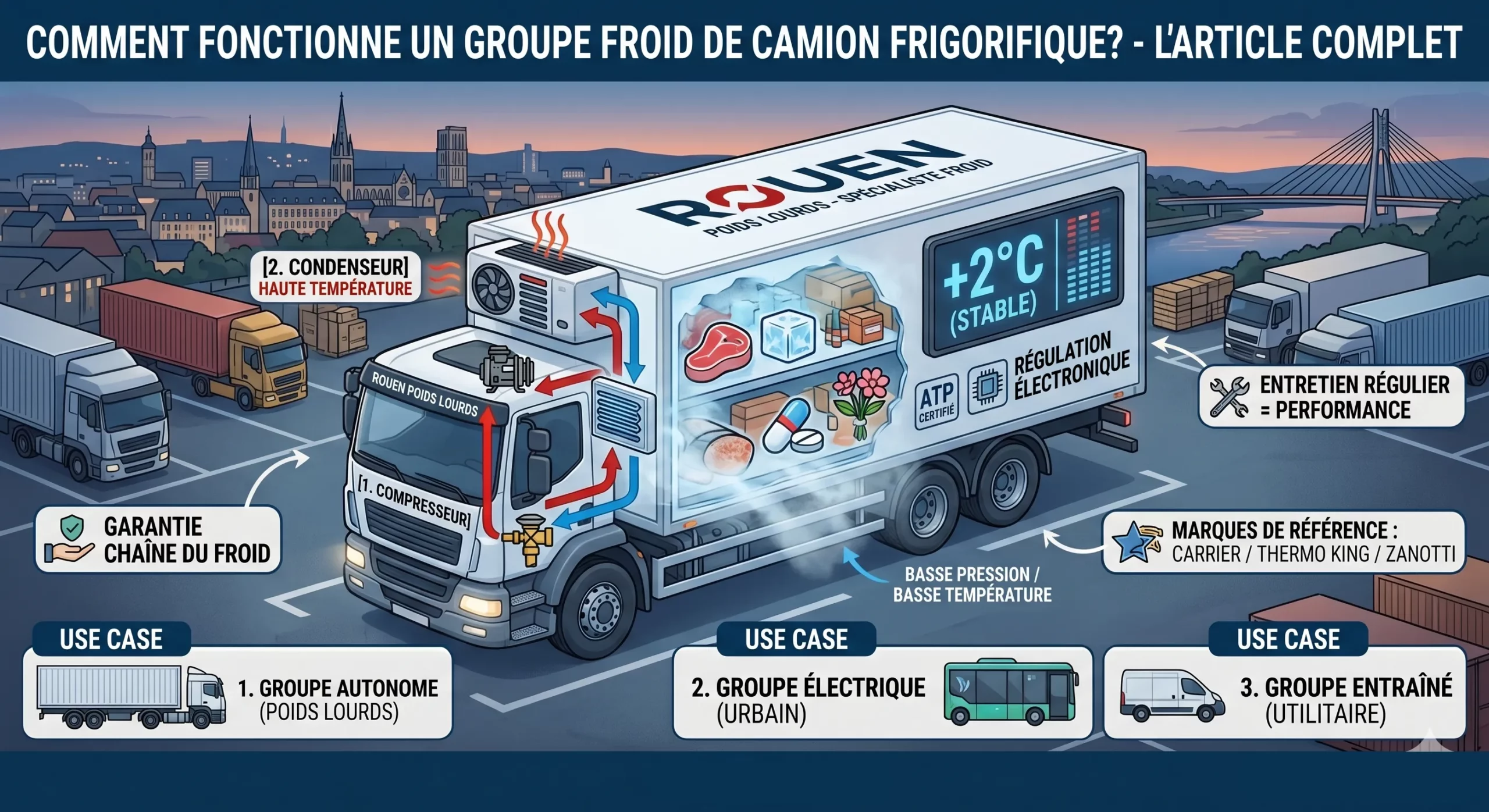 Comment fonctionne un groupe froid de camion frigorifique ?